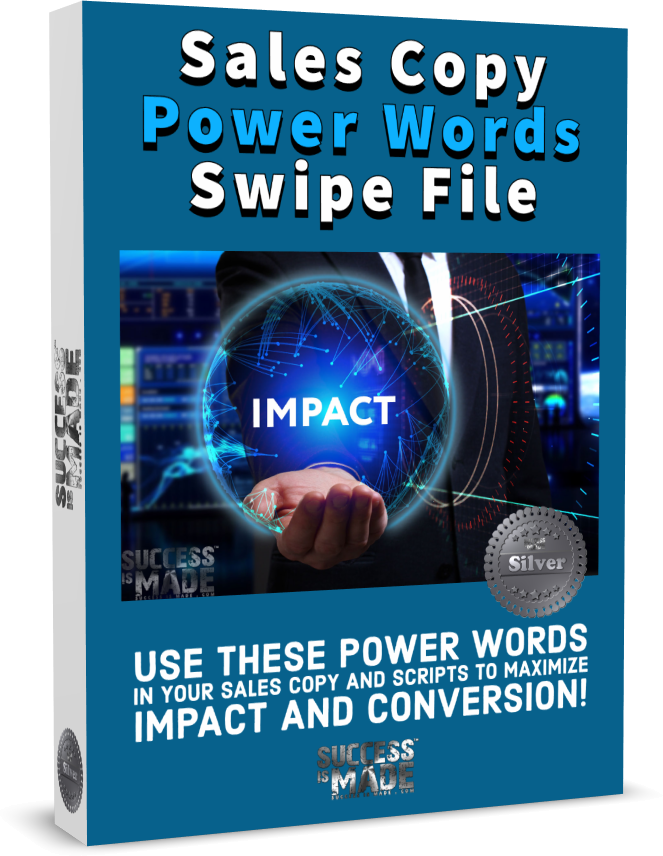 Sales Copy Power Words Swipe File box small shadow