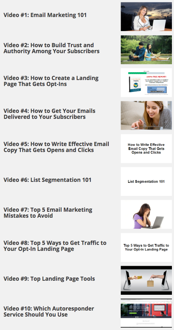 Email List Secrets Videos Overview